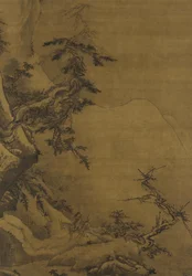 Suche nach Pflaumenblüten im Schnee